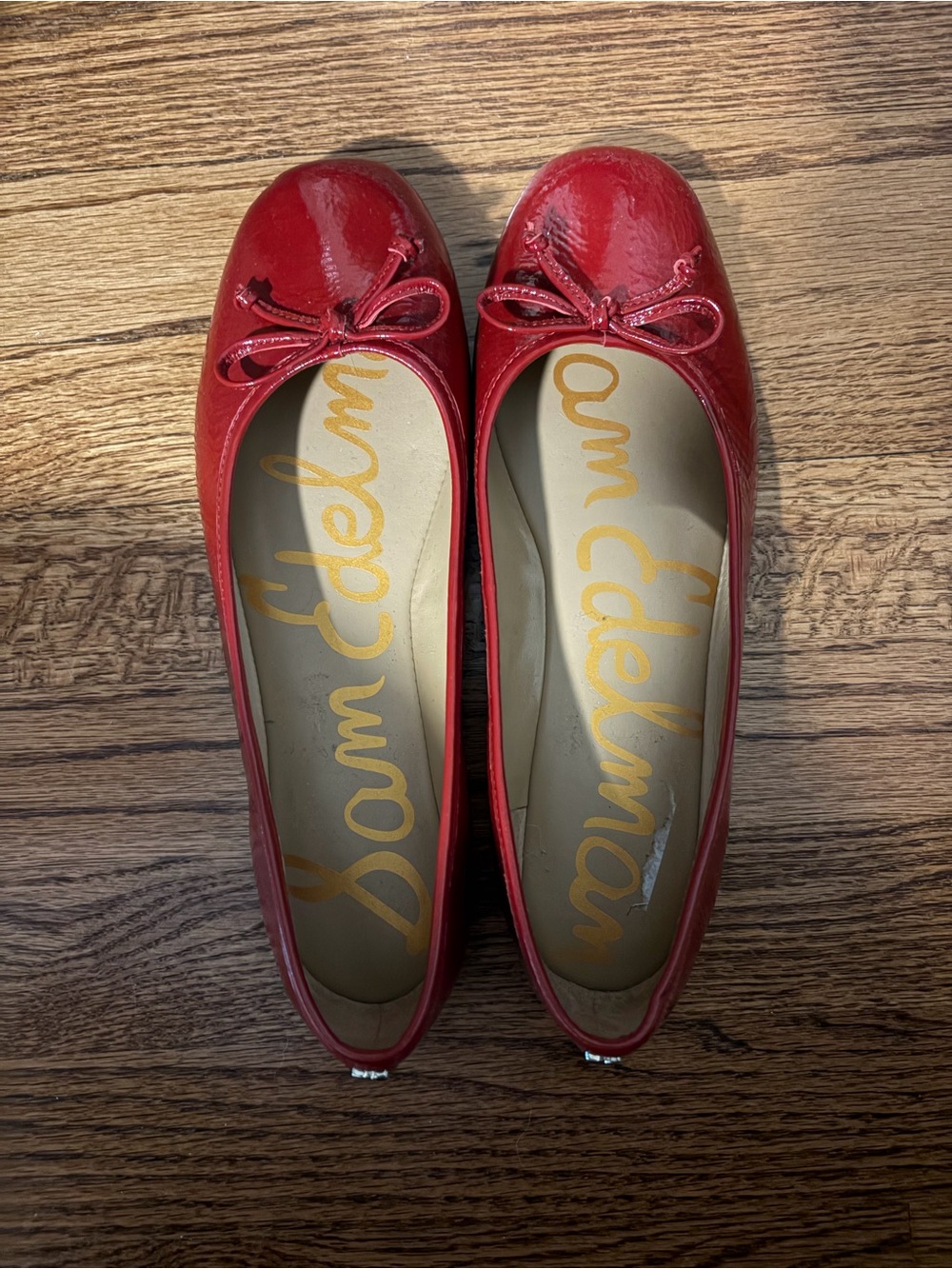 Sam Edelman Alie Women's Red Patent Leather Ballet Flats